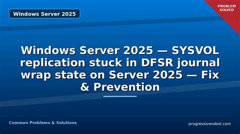 Troubleshooting DFSR Replication Issues: Windows Server File Sync Problems