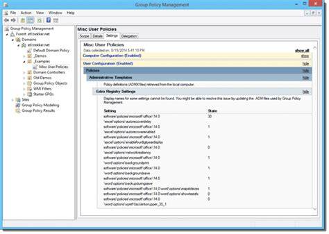 Troubleshooting Group Policy Settings Extra Registry Entries
