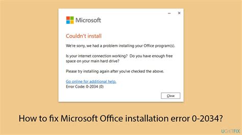 Troubleshooting Microsoft Office Error 0-2034