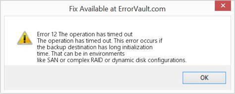 Troubleshooting Operation Timed Out Errors