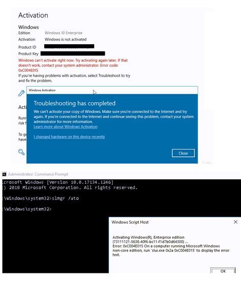 Troubleshooting Windows Server Activation Error 0xC004E015