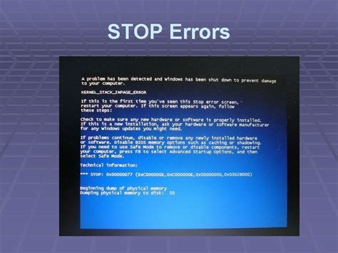 Troubleshooting Windows Server Stop Errors