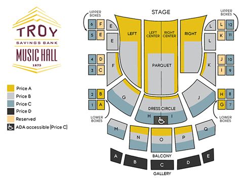 Troy Music Hall Seating Chart