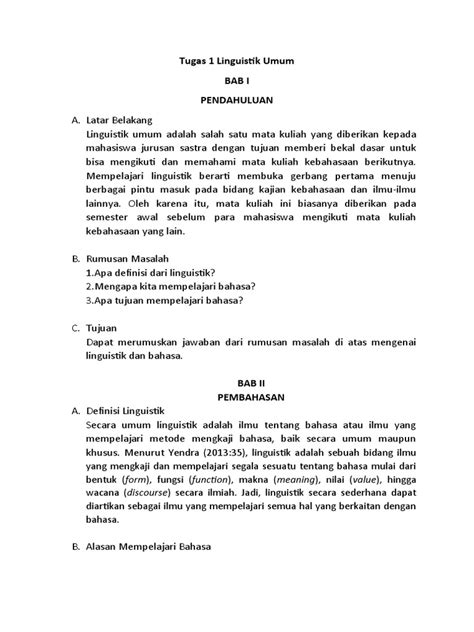 Tujuan Definisi Umum