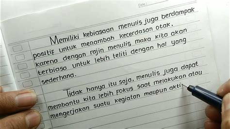 Tulis dengan Rapi dan Jelas