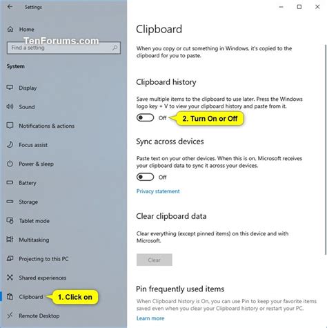 Turn On Clipboard History