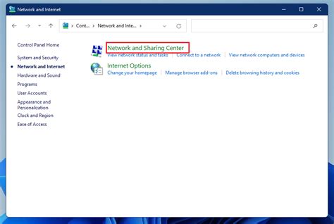 Turning on Network Sharing