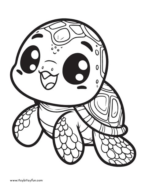 Turtle Coloring Page Free Printable