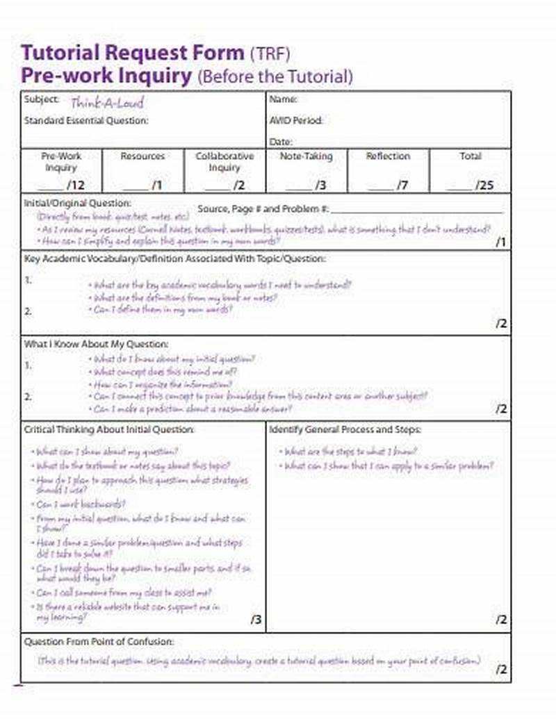 Tutorial Request Form