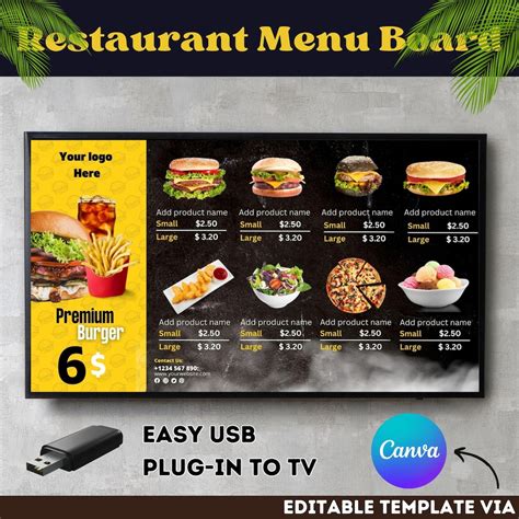 Tv Menu Template
