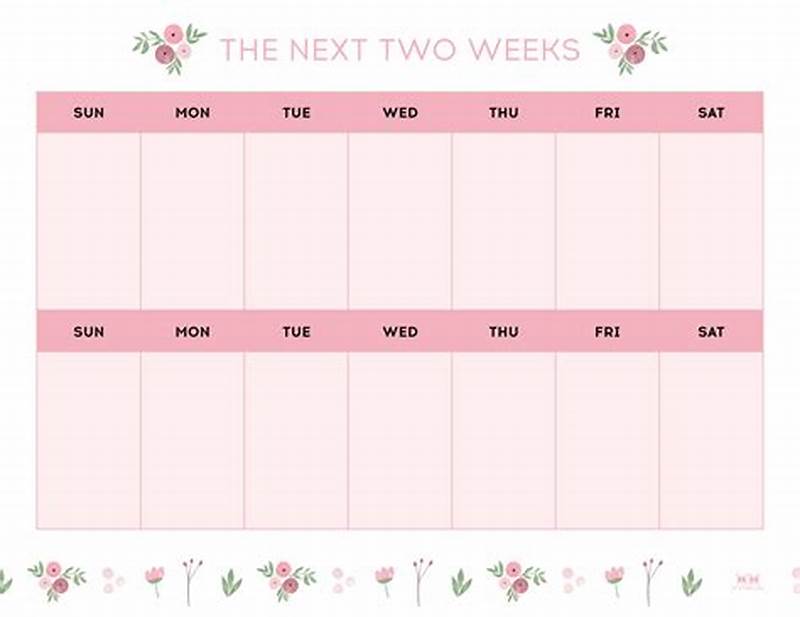 Two Week Planner Printable