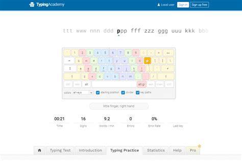 TypingAcademy Typing Test