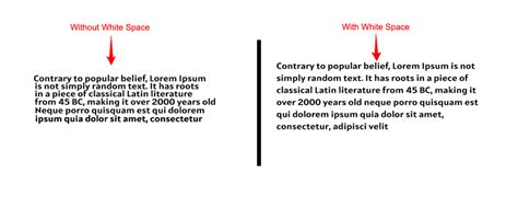 Typography white space