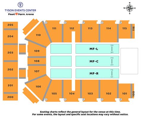 Tyson Events Center Seating Chart
