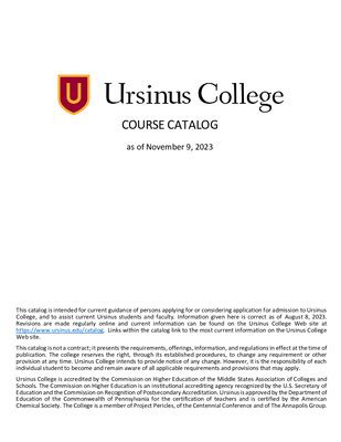 U Of C Course Catalogue
