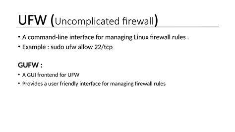 UFW firewall rules example