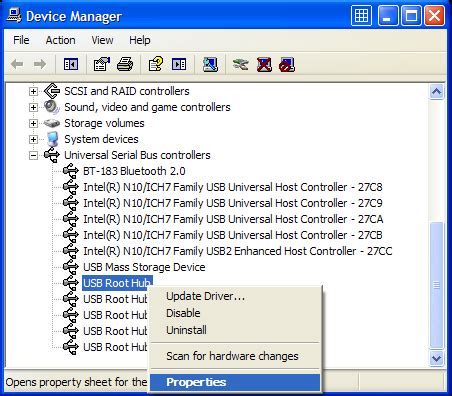 USB Root Hub Power Management