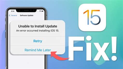 Unable to Install iOS 15