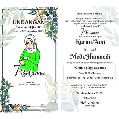 Undangan 7 Bulanan