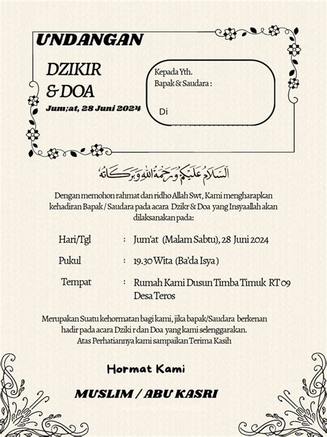 Undangan Dzikir