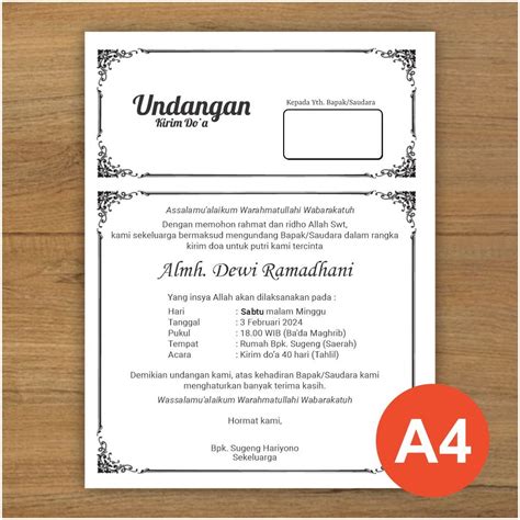 Undangan Kirim Doa