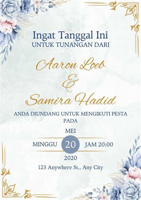 Undangan Lamaran Formal Tradisional