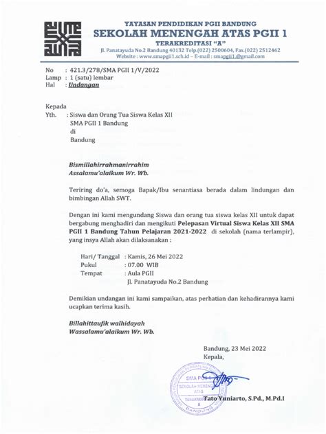 Undangan Pelepasan Virtual