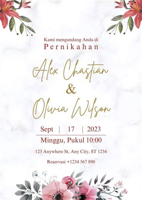 Undangan Pernikahan Floral