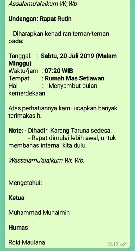 Undangan Rapat WA