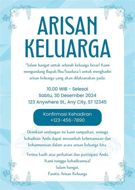 Undangan arisan keluarga