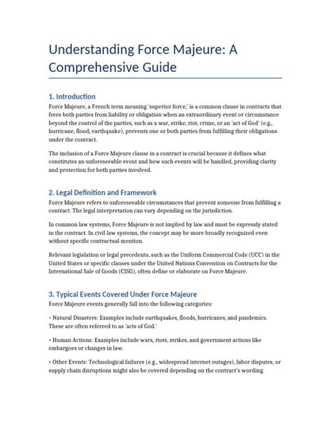 Memahami Konsep Force Majeure