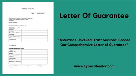 Understanding Guarantee Letter