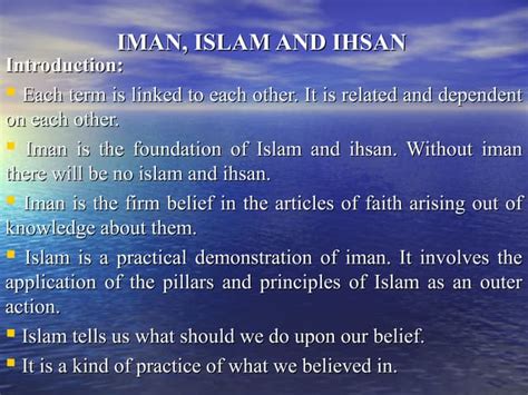Understanding Iman Islam Ihsan