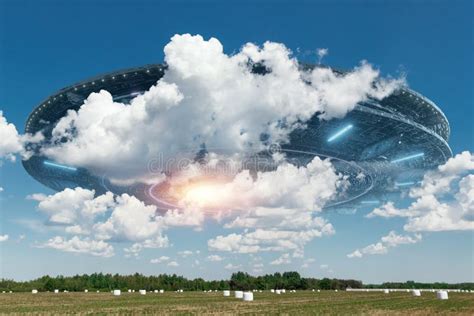 Unidentified Flying Object above clouds