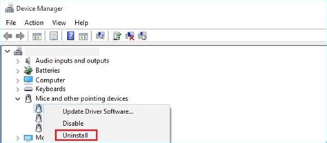 Uninstall Touchpad Driver