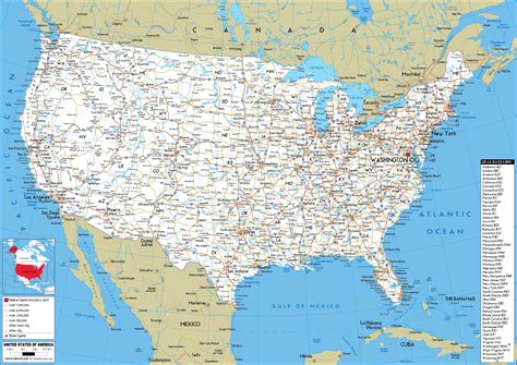 United States Road Map Printable