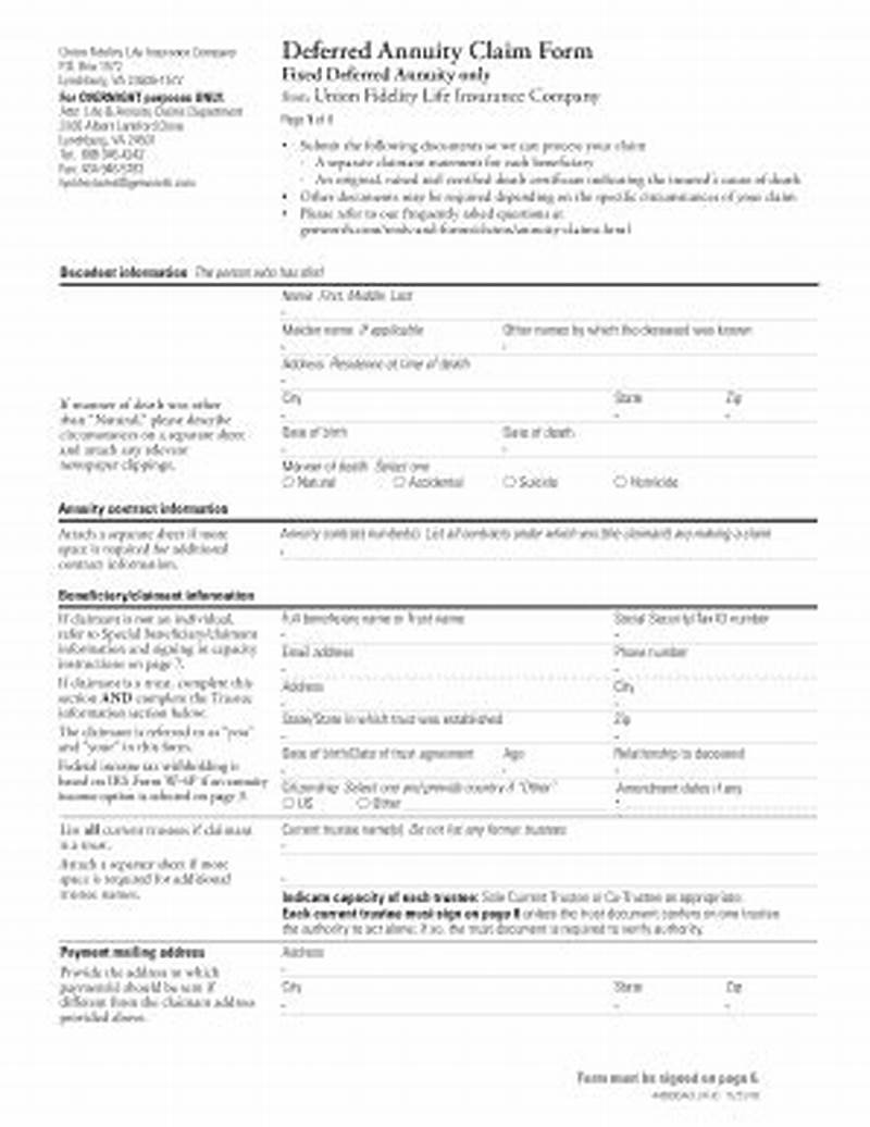 Unity Financial Life Insurance Claim Form