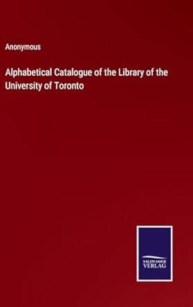 University Of Toronto Library Catalogue