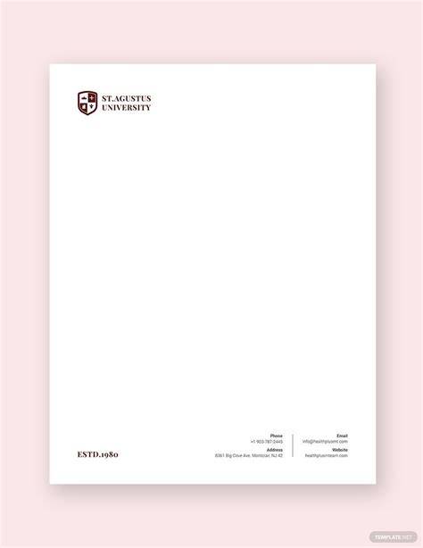 University official letterhead