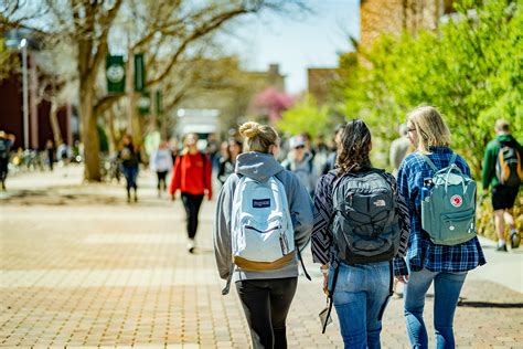 University students walking