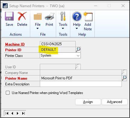 Unlock Named Printer Functionality in Dynamics GP Reports