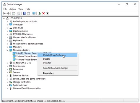 Update Driver Option
