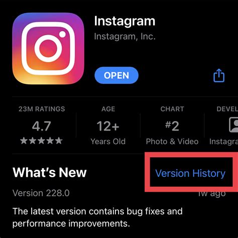 Update Instagram App