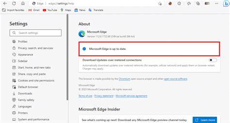Update Microsoft Edge Browser