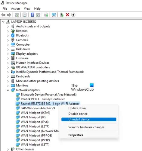 Update or Reinstall the Network Adapter