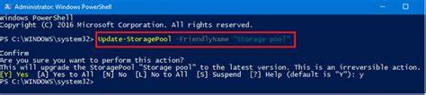 Upgrade Storage Pool for Storage Spaces via PowerShell