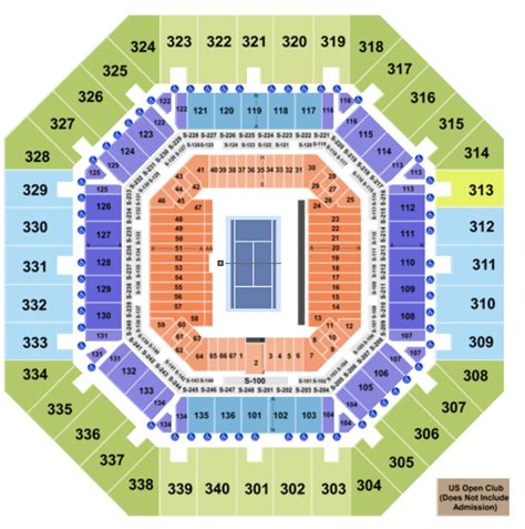 Us Open Seat Chart