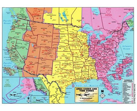 Us Time Zone Map With Cities Printable