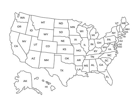 Usa Map Template
