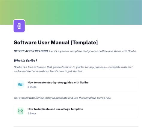 User Manual Template For Software Applications